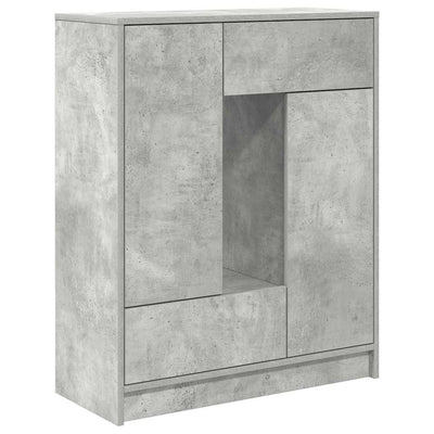 Senkki laatikoilla ja ovilla betoninharmaa 73x31x90 cm