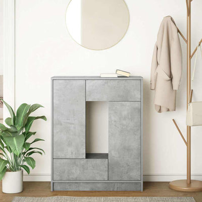 Senkki laatikoilla ja ovilla betoninharmaa 73x31x90 cm