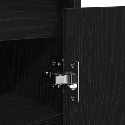 Musta tammi kenkäkaappi Aladgeam 29,5x34x76cm (puinen)