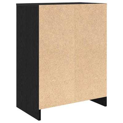 Kenkäkaappi musta tammi 57x34x76 cm tekninen puu