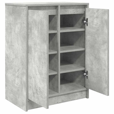 Kenkäkaappi betoninharmaa 57x34x76 cm tekninen puu