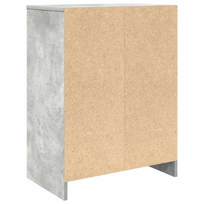 Kenkäkaappi betoninharmaa 57x34x76 cm tekninen puu