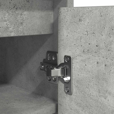 Betoninharmaa kenkäkaappi Cmerata 57x34x76cm (puinen)