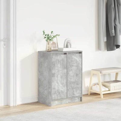 Kenkäkaappi betoninharmaa 57x34x76 cm tekninen puu
