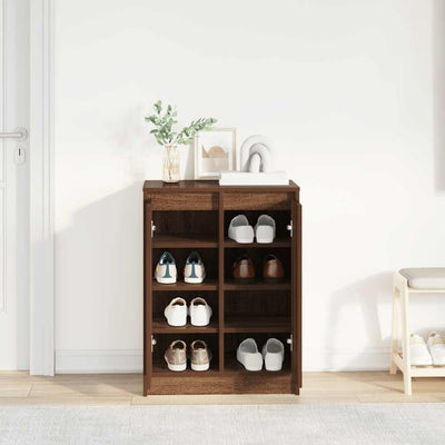 Kenkäkaappi ruskea tammi 57x34x76 cm tekninen puu