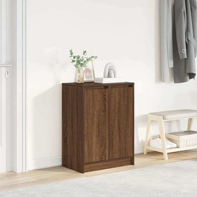 Kenkäkaappi ruskea tammi 57x34x76 cm tekninen puu