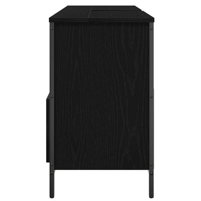 Kylpyhuoneen allaskaappi laatikoilla musta tammi 90x34,5x60 cm