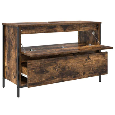 Savutammi kylpyhuoneen allaskaappi laatikoilla Bobin 90x34,5x60cm