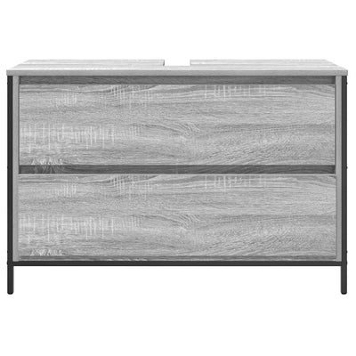 Harmaa sonoma kylpyhuoneen allaskaappi laatikoilla Nelson 90x34,5x60cm