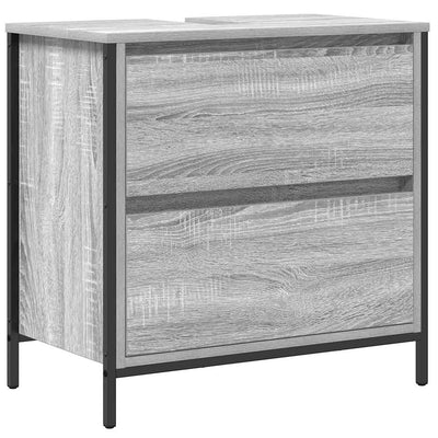 Kylpyhuoneen allaskaappi laatikoilla harmaa sonoma 60x34,5x60cm