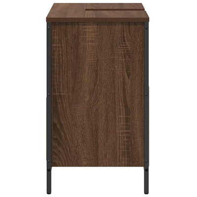Kylpyhuoneen allaskaappi laatikoilla ruskea tammi 60x34,5x60 cm