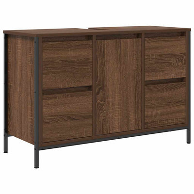 Allaskaappi Laatikoilla ruskea tammi 90x34,5x60 cm