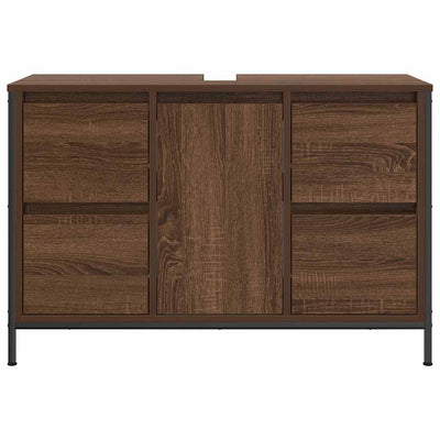 Allaskaappi Laatikoilla ruskea tammi 90x34,5x60 cm