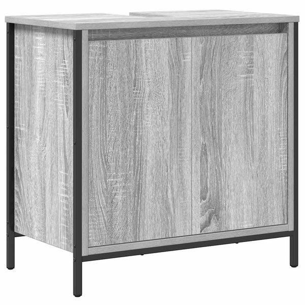 Kylpyhuoneen pesuallaskaappi harmaa Sonoma-väri 60x34,5x60 cm