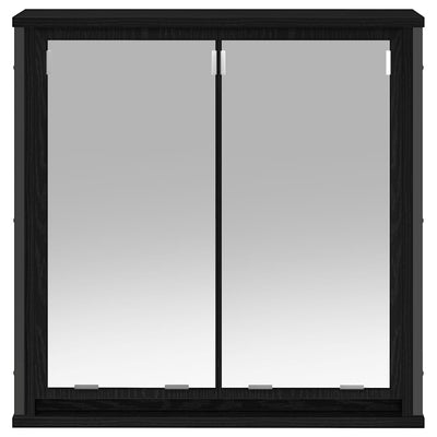 Musta tammi kylpyhuoneen seinäkaappi peilillä Lentica 60x21x60cm