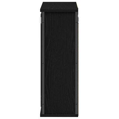 Musta tammi kylpyhuoneen seinäkaappi peilillä Chiumer 50x21x60cm