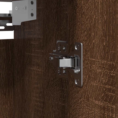 Ruskea tammi kylpyhuoneen seinäkaappi peilillä Daniella 50x21x60cm