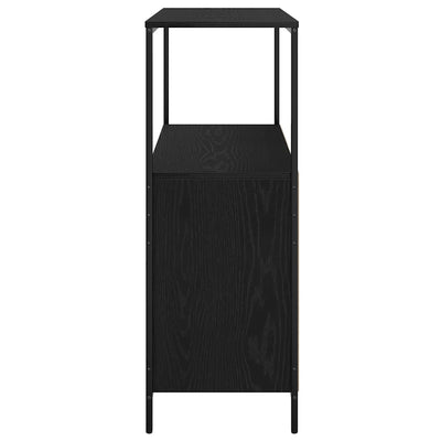 Kylpyhuonekaappi hyllyillä musta tammi 76,5x35x95 cm