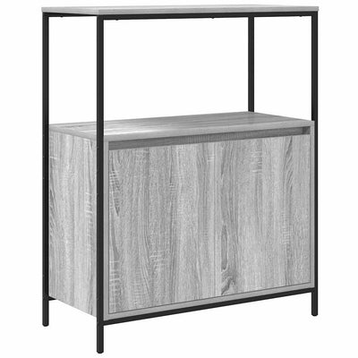 Kylpyhuonekaappi hyllyillä harmaa sonoma 76,5x35x95 cm