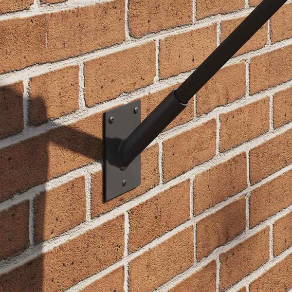 Lippupylvään Pidike Musta 10,5 x 7,5 x 0,25 cm Teräs