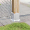 Pylväiden jalustat neliö 12kpl hopea 101x101mm galvanoitu teräs