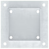 Pylväiden jalustat neliö 12kpl hopea 101x101mm galvanoitu teräs