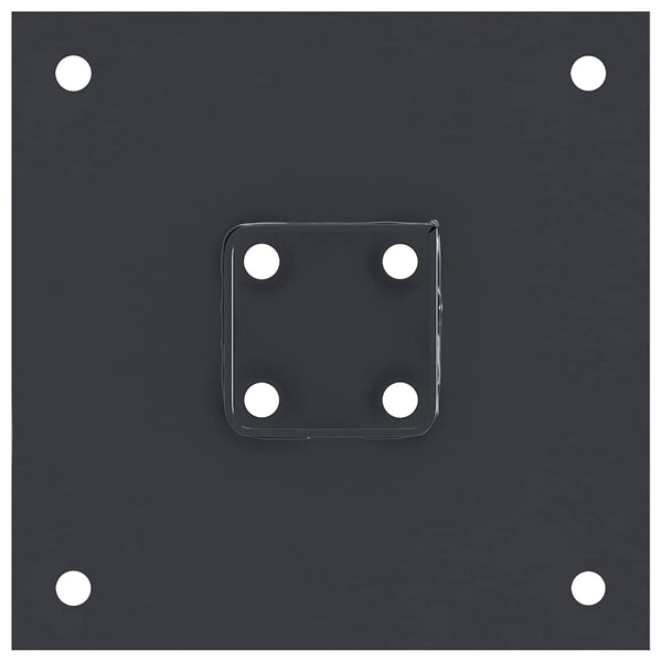 Pylväiden pohjat neliö 4 kpl 51x51 mm jauhemaalattu teräs