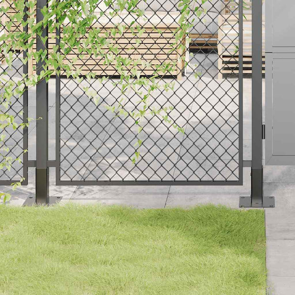 Pylväiden pohjat neliö 4 kpl 51x51 mm jauhemaalattu teräs