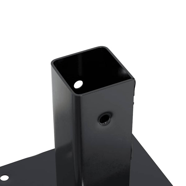 Pylväiden pohjat neliö 12 kpl 51x51 mm jauhemaalattu teräs