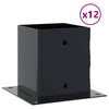 Pylväiden pohjat neliö 12 kpl 101x101 mm jauhemaalattu teräs