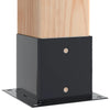 Pylväiden pohjat neliö 12 kpl 141x141 mm jauhemaalattu teräs