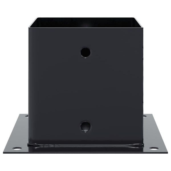Pylväiden pohjat neliö 12 kpl 141x141 mm jauhemaalattu teräs