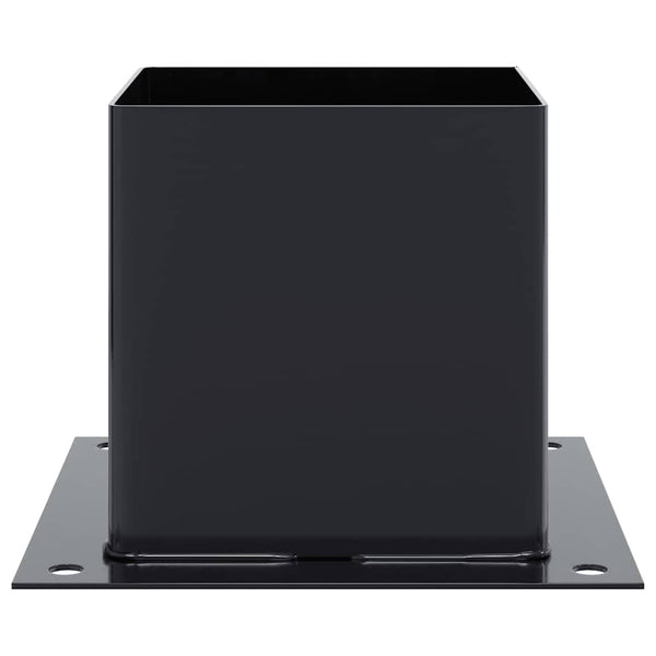 Pylväiden pohjat neliö 12 kpl 141x141 mm jauhemaalattu teräs