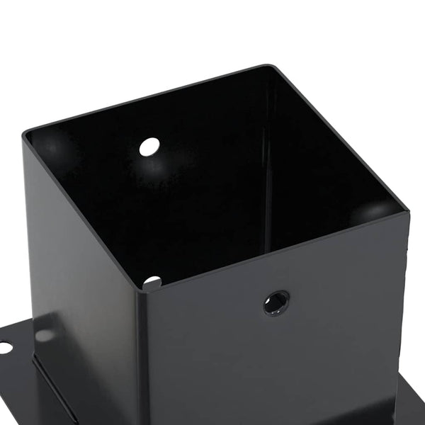 Pylväiden pohjat neliö 12 kpl 141x141 mm jauhemaalattu teräs