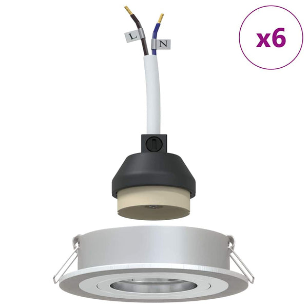 Kohdevalo 6 kpl Hopea 9 x 9 x 2 cm Alumiini