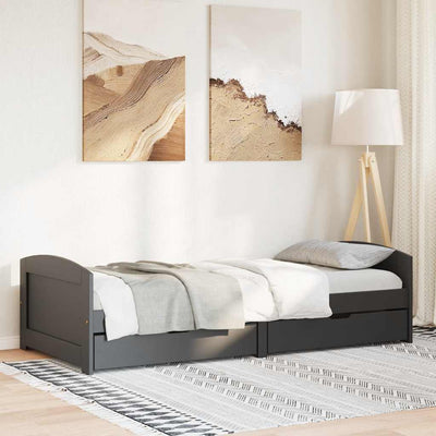 vidaXL-sohvasänky kahdella laatikolla ilman patjaa IRUN musta 90x200cm