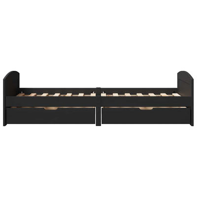 vidaXL-sohvasänky kahdella laatikolla ilman patjaa IRUN musta 90x200cm