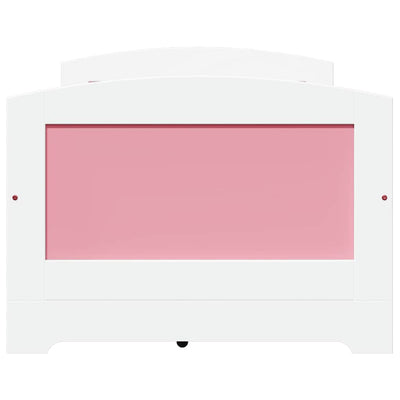 Valkoinen pinkki sohvasänky 5 laatikolla ilman patjaa irun Demes