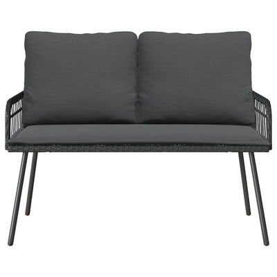 Harmaa puutarhapenkki tyynyllä Taniusa 114x64x78cm (metalli)