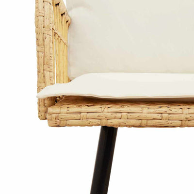 Ruskea puutarhapenkki tyynyllä Achidim 114x64x78cm (metalli)