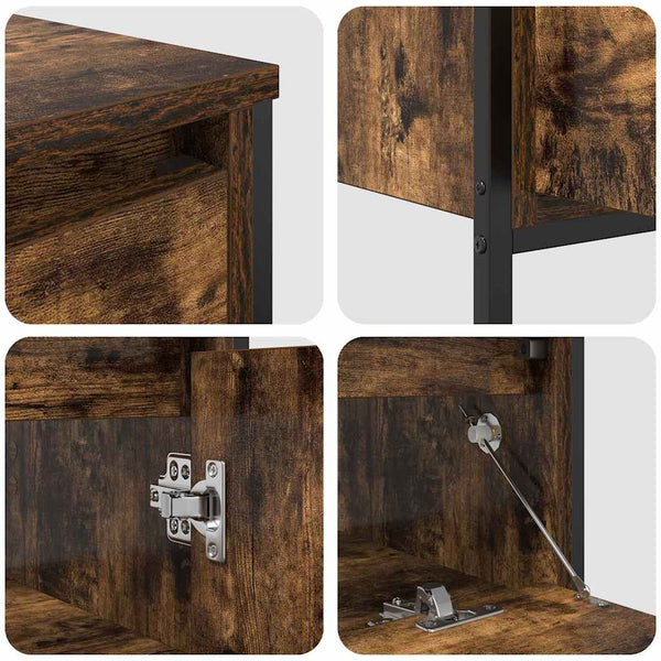 Kylpyhuonekalustesetti 3 kpl Savupähkinä 90 x 34,5 x 60 cm