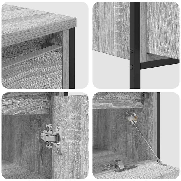 Kylpyhuonekalustesetti 3 kpl Harmaa Sonoma 90 x 34,5 x 60 cm