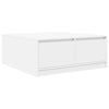Valkoinen sohvapöytä laatikoilla Agrifin 100x100x40cm