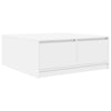 Valkoinen sohvapöytä laatikoilla Agrifin 100x100x40cm
