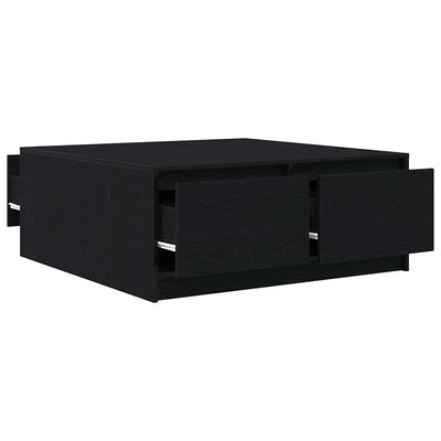 Musta sohvapöytä laatikoilla Agrifin 100x100x40cm (tammi)