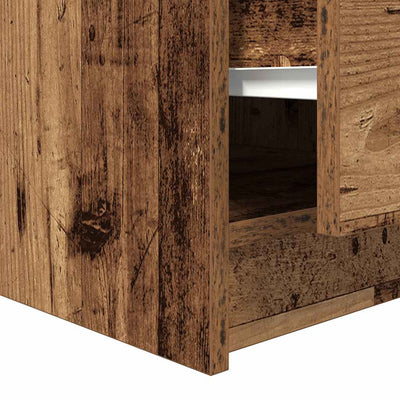 Vanha puu sohvapöytä laatikoilla Agrifin 100x100x40cm