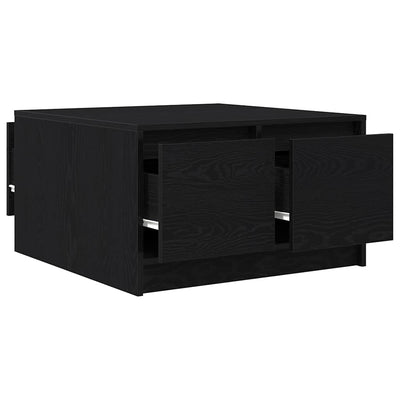 Musta sohvapöytä laatikoilla Agrifin 70,5x70x40cm (tammi)
