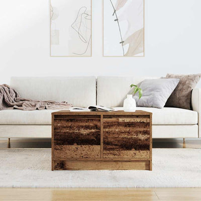 sohvapöytä laatikoilla vanha puu 70,5x70x40 cm