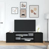 TV-kaappi musta tammi 188,5x41x50 cm Engineered Wood