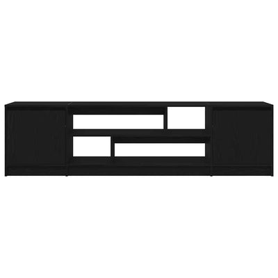 TV-kaappi musta tammi 188,5x41x50 cm Engineered Wood